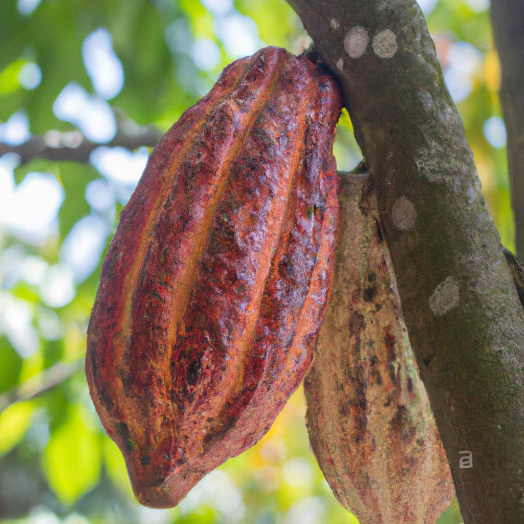 El árbol De Cacao Es Una Planta Tropical Que Produce Vainas De Las Cuales Se Extraen Las Semillas De Cacao Utilizadas Para Hacer Chocolate.