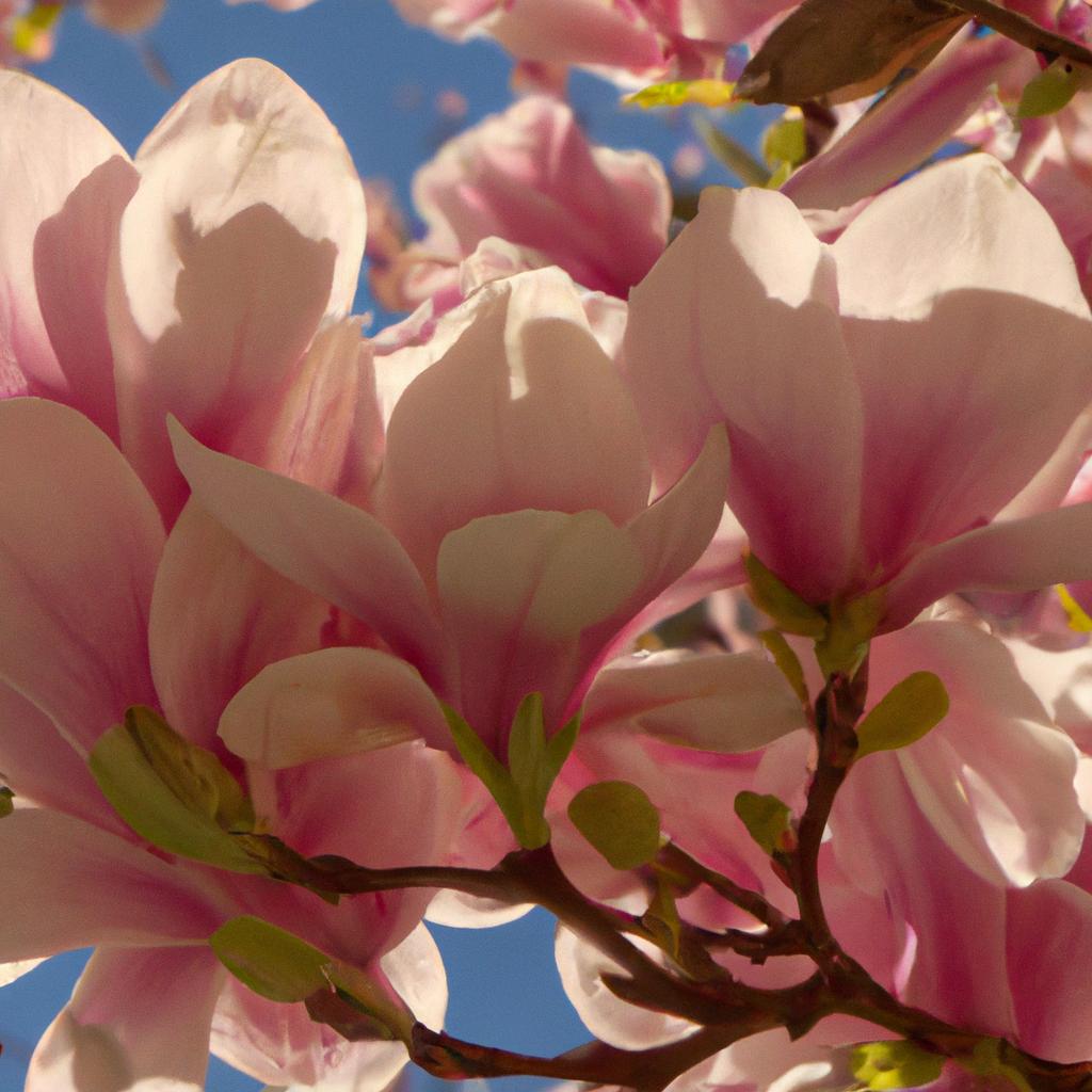El árbol De Magnolia Es Conocido Por Sus Hermosas Flores Grandes Y Fragantes Que Florecen En Primavera Y Verano.