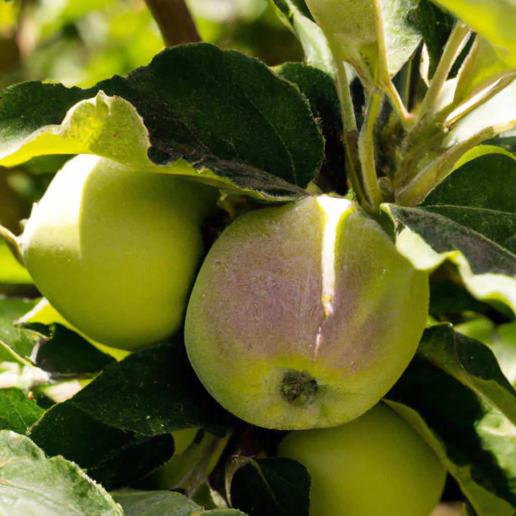 El árbol De Manzano Es Originario De Asia Central Y Es Ampliamente Cultivado Por Sus Deliciosas Frutas, Las Manzanas.