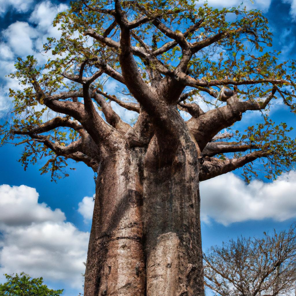 El Baobab Es Un árbol Icónico De África, Conocido Por Su Tronco Ancho Y Su Capacidad Para Almacenar Grandes Cantidades De Agua En Su Interior.