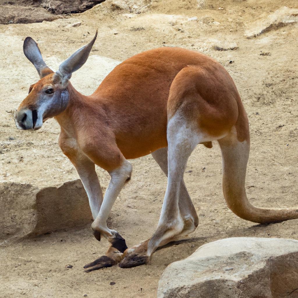 El Canguro Antílope Es Un Canguro De Tamaño Mediano Que Se Encuentra En Australia Y Tiene Patas Delgadas Y Largas.