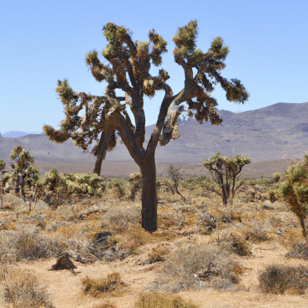 El Desierto De Mojave En California, Estados Unidos, Es Conocido Por Sus Vastos Campos De Dunas De Arena, Formaciones Rocosas únicas Y La Presencia Del Joshua Tree.