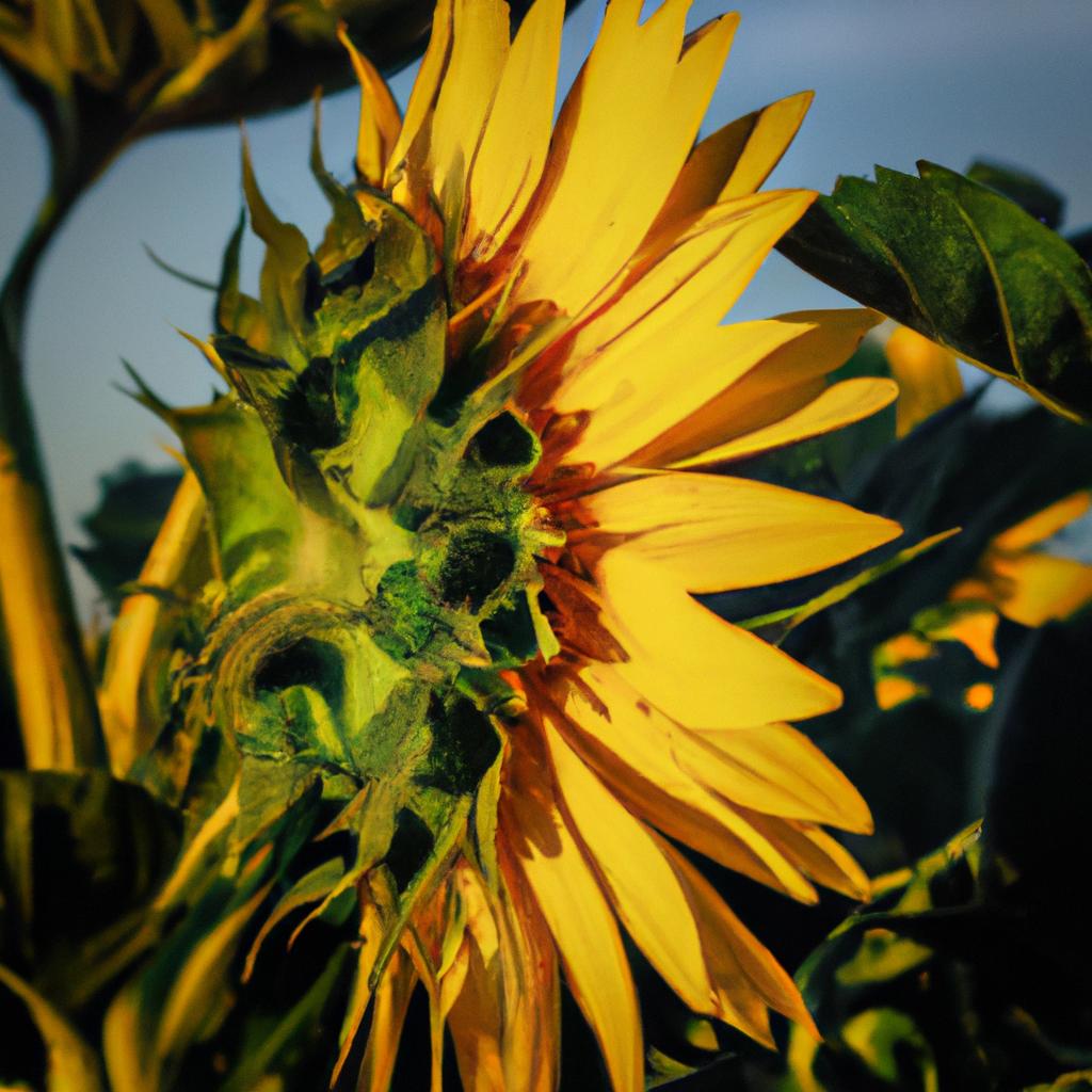 El Girasol Sigue La Trayectoria Del Sol Durante El Día, Moviendo Su Cabeza En Respuesta A La Luz Solar.