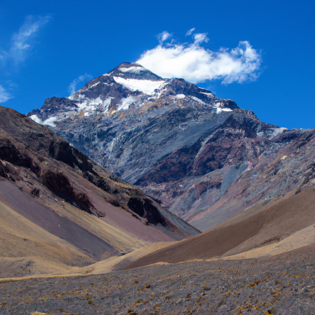 La Montaña Aconcagua En Argentina Es La Montaña Más Alta Fuera Del Himalaya.