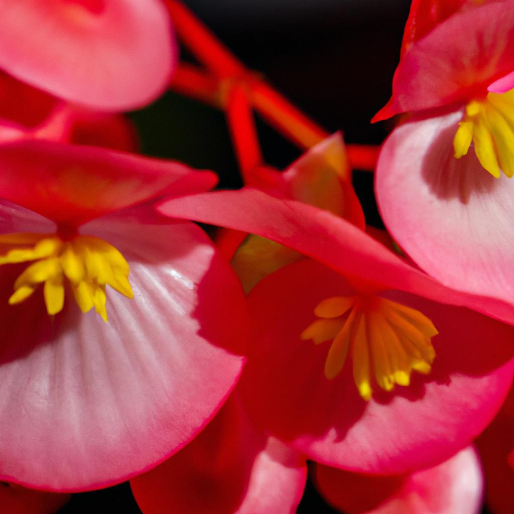 La Planta De Begonia Es Apreciada Por Sus Flores Coloridas Y Su Follaje Decorativo. Es Una Planta Popular En Jardinería De Interior Y Exterior.
