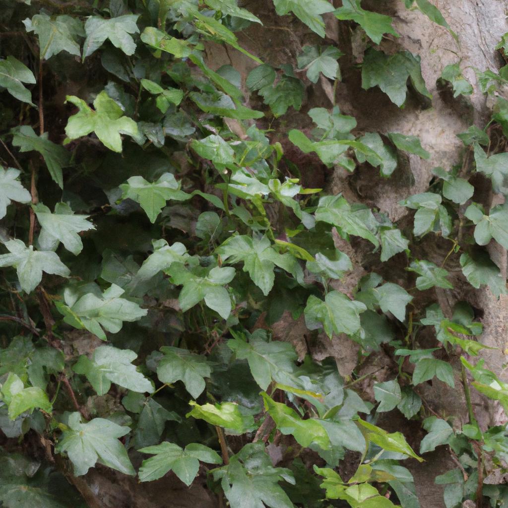 La Planta De Hiedra Es Conocida Por Su Capacidad Para Trepar Y Cubrir Superficies, Como Paredes Y árboles, Con Su Follaje Verde Oscuro.