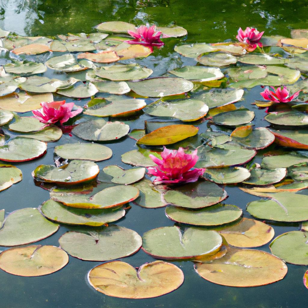 La Planta De Nenúfar Es Una Planta Acuática Cuyas Hojas Flotantes Proporcionan Sombra Y Refugio Para Los Peces Y Otras Especies Acuáticas.