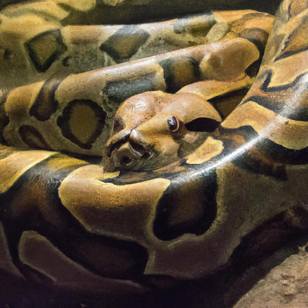 La Serpiente Pitón Es Una De Las Serpientes Más Grandes Del Mundo Y Puede Tragar Presas Enteras Debido A Su Mandíbula Articulada.