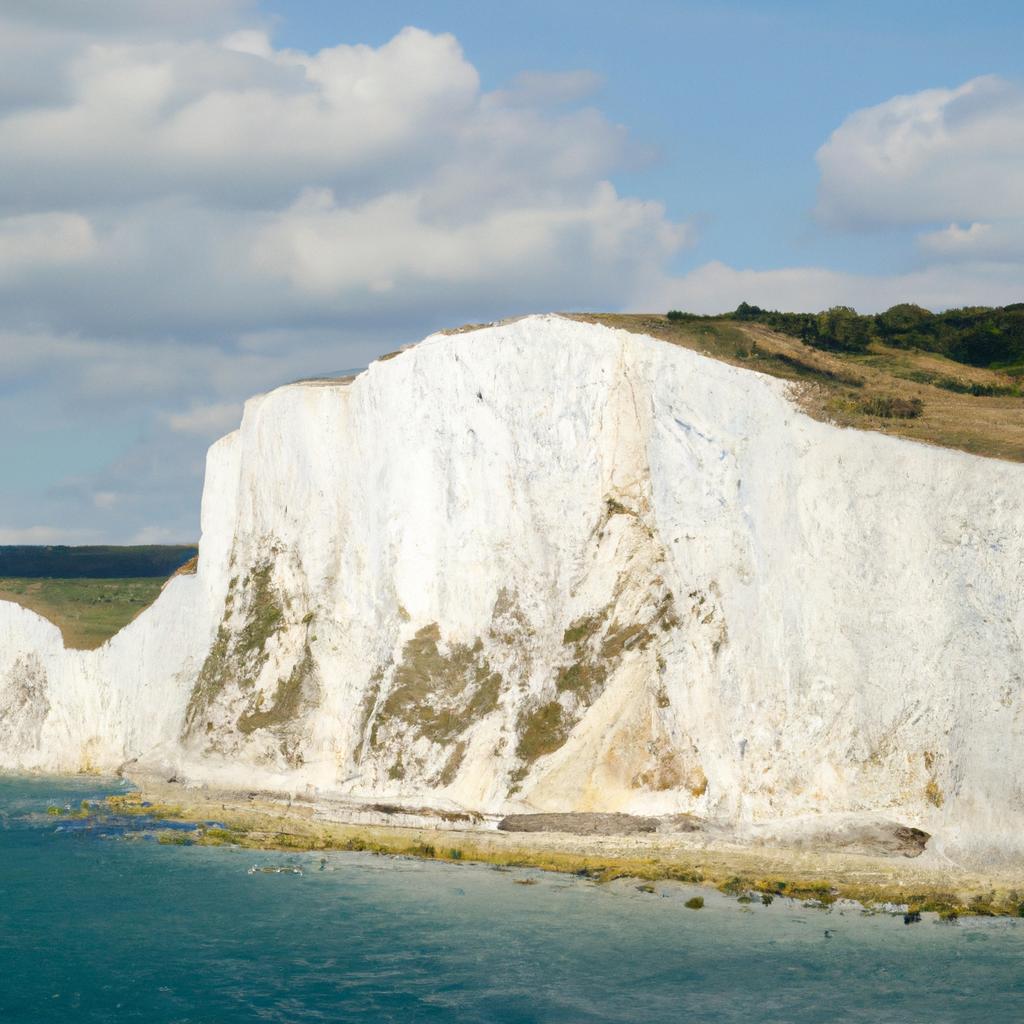 Las Formaciones Rocosas De Los Acantilados De Dover En Inglaterra Son Reconocidas Por Su Imponente Blancura Y Su Papel Como Símbolo Nacional Británico.